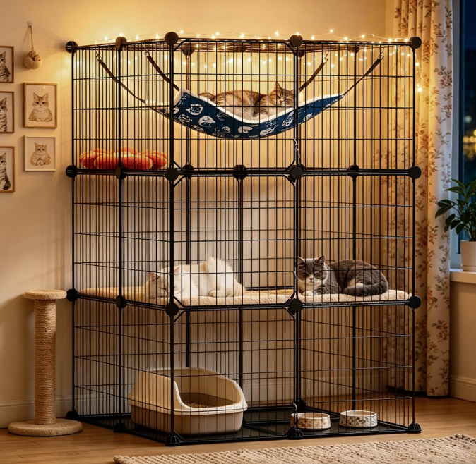 Cat Cage DIY Cat Enclosure Indoor Playpen for Kittens - Image 2